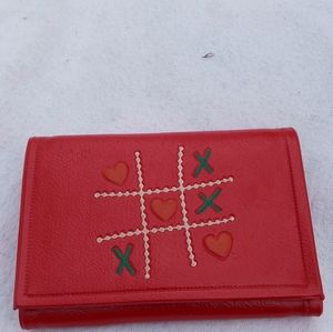 Vintage tic tac toe wallet hearts